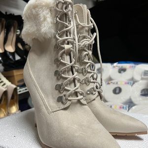 Faux Fur Suede Boots